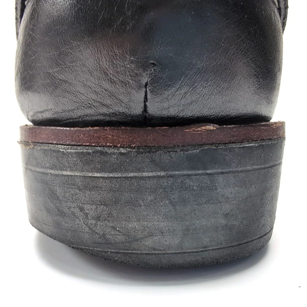 Sandro Moscoloni Leather Slip-On Low Ankle Boots Mens 10 Black‎ Comfort Shoes